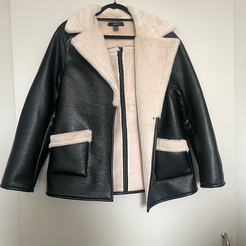 Forever 21 Faux Fur and Leather Jacket